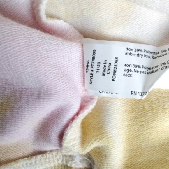 Wildfox Cotton Candy Wash Tie Dye Sweatshirt Small - Picture 7 of 8